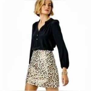 Lilly Pulitzer Leopard Print Mini Skirt